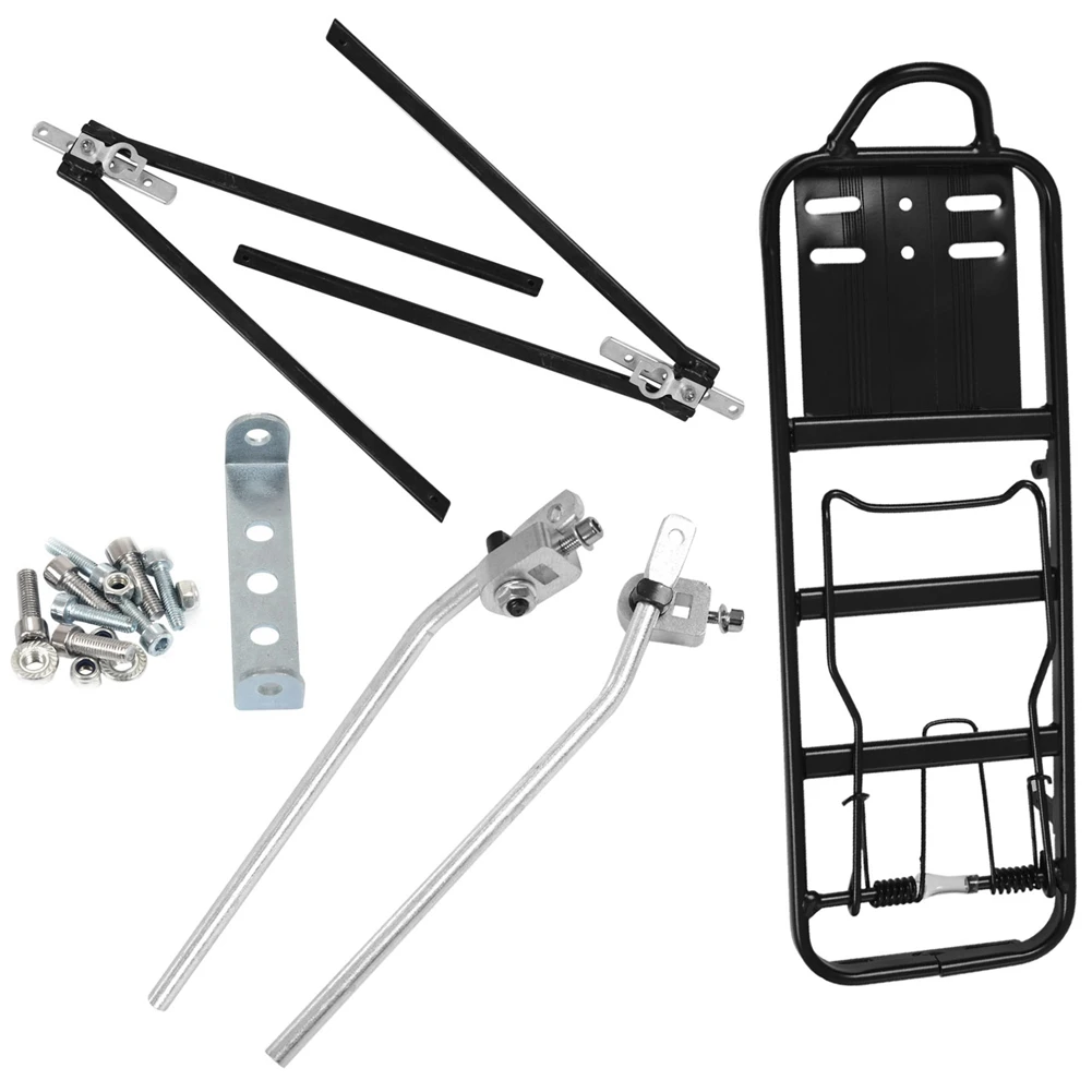 

【BIG-SALE】2X Rear Pannier Rack Mountain Bike Shelf Aluminum Alloy Carrier Accessories Bicycle Cycle Seat