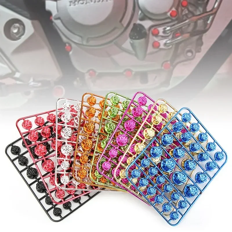 30Pcs/set Motorcycle Engine Nut Bolt Caps Electric Screw Cap Cover Head Body Decorative Accessories Motor Scooters