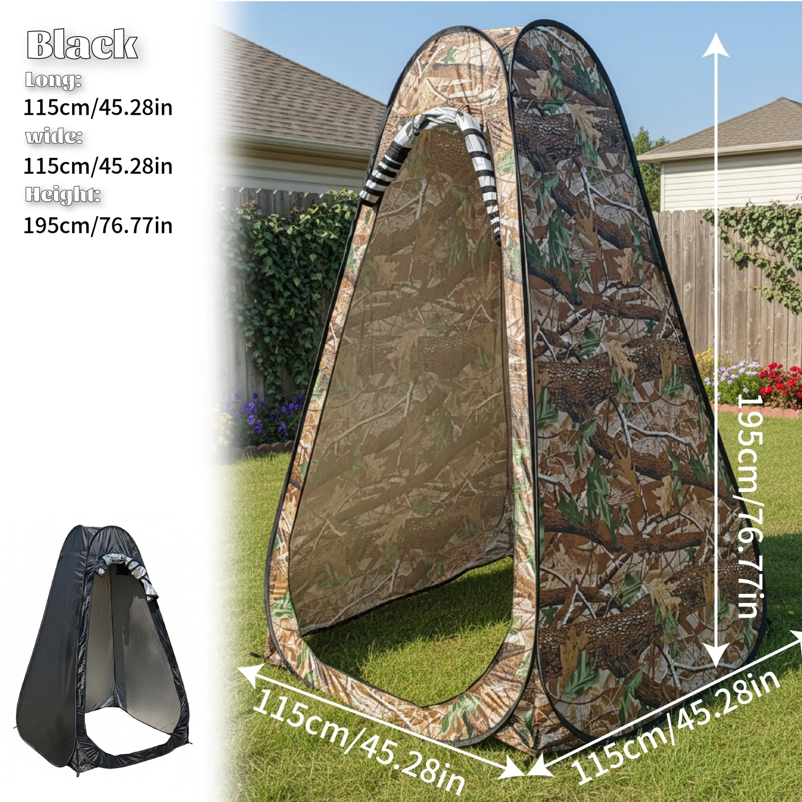 1 Person Standing Pop Up Shower Tent, Outdoor Privacy Changing Shelter, Portable Foldable Tent for Outdoor Use