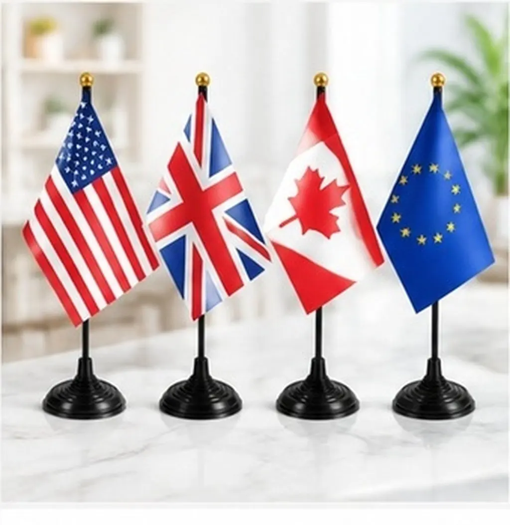 24 Pcs Small Flag Holder Flagpole Base Stand Desk Mini for Table Indoor Desktop Stands