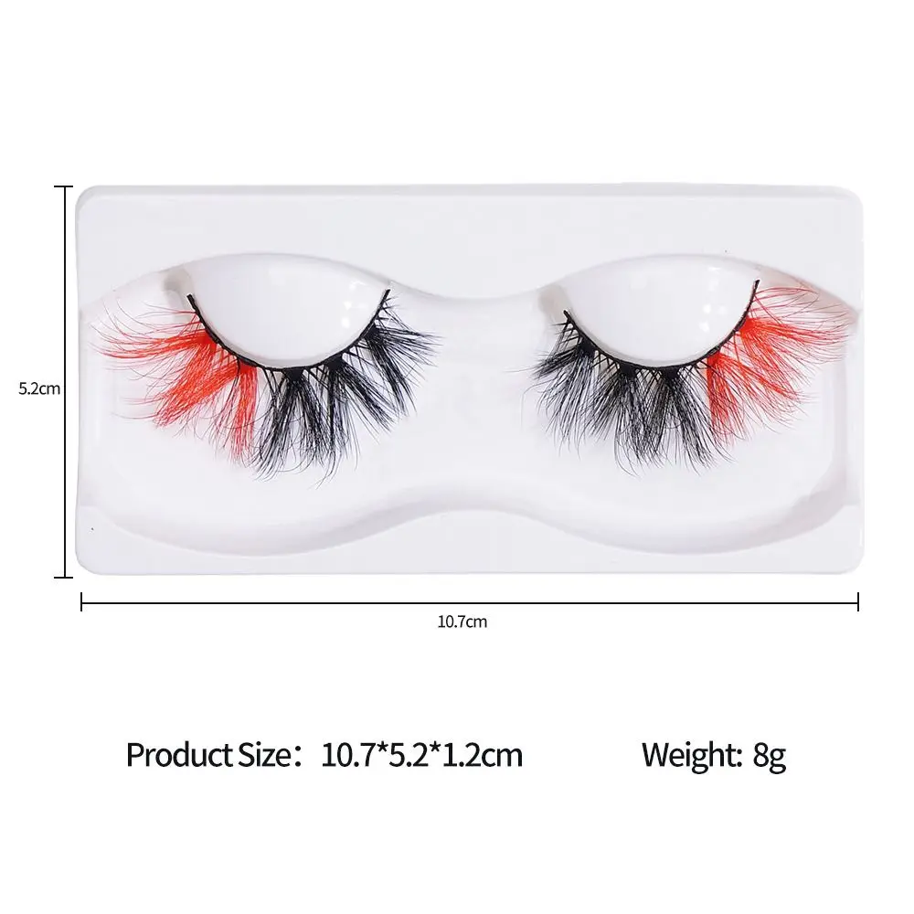 Natural Soft Fake Eyelashes Makeup Tool Party Women 3D Colorful Eyelashes Lashes Extension Mink Lashes Colored Lashes