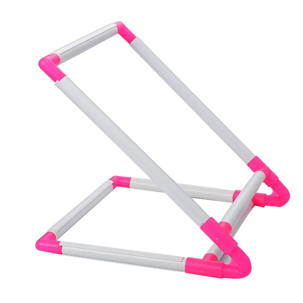 Stitch Portable Handheld Square Embroidery Hoop Stitch Rack Stand, Easy to Assemble