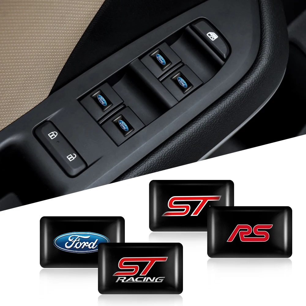 Panel de instrumentos para consola central de coche, pegatinas decorativas de estilo de Audio para volante para Ford Focus ST RS Focus MK2, 10/20/50 Uds.