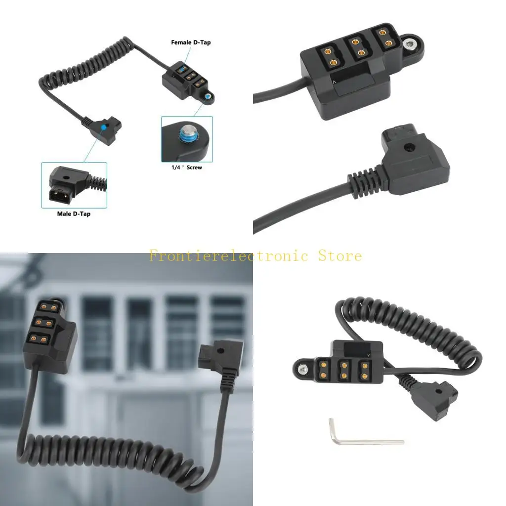 G8DB High Performances 1 In 3 Out Power Cable Spring Coiled Wire For Film Equipment With Copper Cored And Display