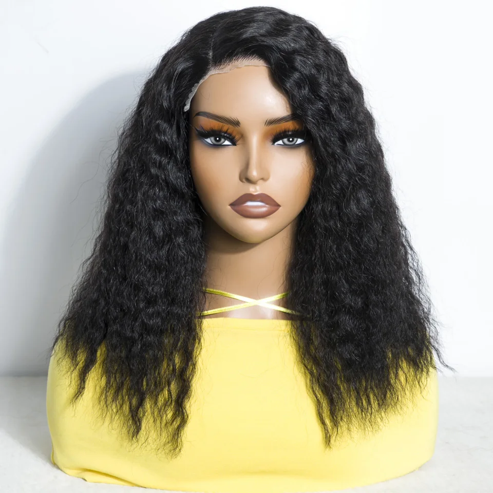 

Sleek Natural Black Bodywave Remy Brazilian Hair Wigs 100% Wavy Human Hair Wigs For Women 16 Inch Short Left Side HD Lace Wigs