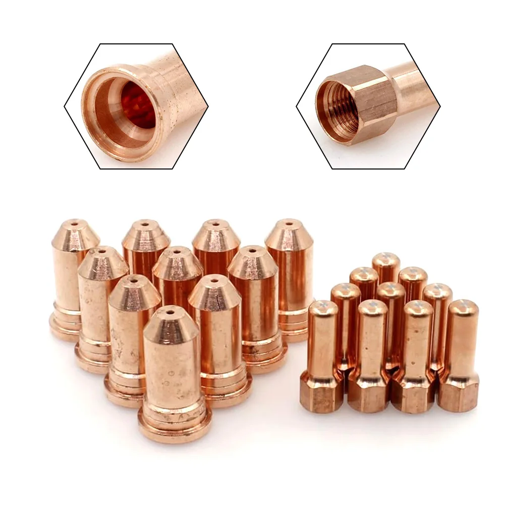 Plasma Eletrodo Bocal Ponta Tocha de Corte Cortador Eletrodos Bicos 1.4 mm Pontas Pt100 Ipt100 20 Pcs