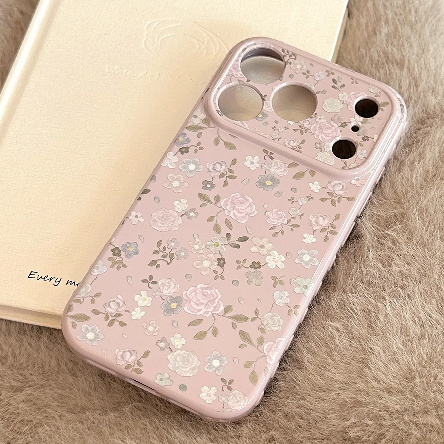 

Vintage-style Purple Rose Gradient Phone Case For iPhone 17 Pro Max 16 Plus 15 14 13 12 11 17 Shockproof Soft Bumper Cases Cover