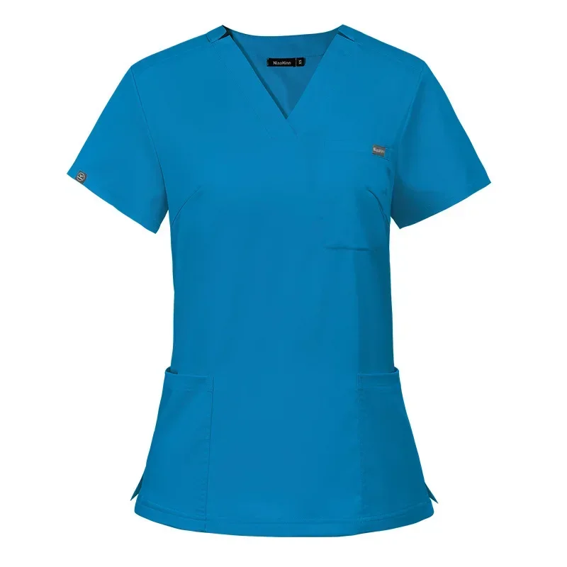 Nuovi Scrub Accessori infermieristici Abiti chirurgici medici Medico Infermiere Scrub speciali Minimalista Tinta unita Abbigliamento da lavoro Donna Uomo
