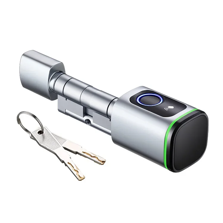 TUYA Smart Cylinder Lock Replacement Old Lock  Digital Biometric Fingerprint Lock with IC Card