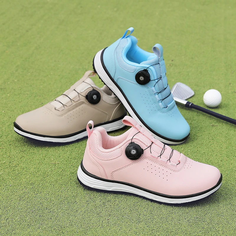 Profession Female Golf Sport Shoes Studs Women Athletic Golfing Sneakers Anti-slippery Lady Golfer Training Golf Grass Shoes