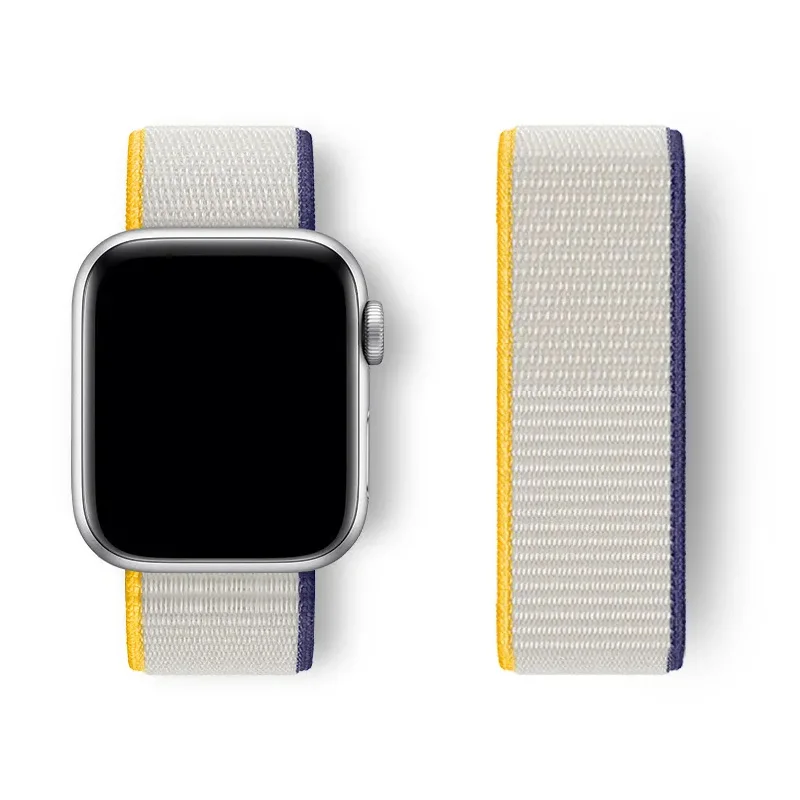 Correia de Nylon para Apple Watch, Faixa 45mm, 44mm, 42mm, 41mm, 49mm, 40mm, 44mm, Correa iwatch Strap Series 8, 9, 7, 6, 5, 4, 3, SE ultra