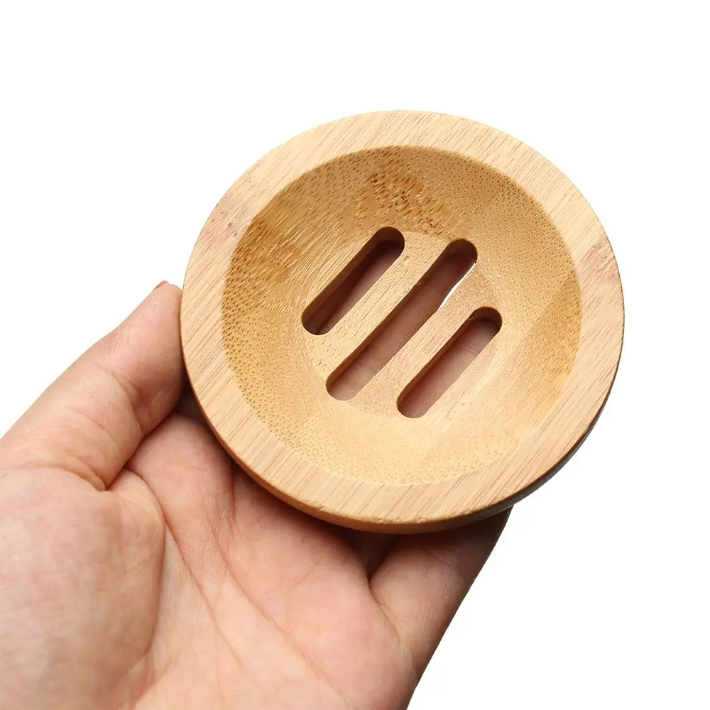 Home Bathroom Wash Shower Container Soap Tray Bamboo Box Soap Dish Box