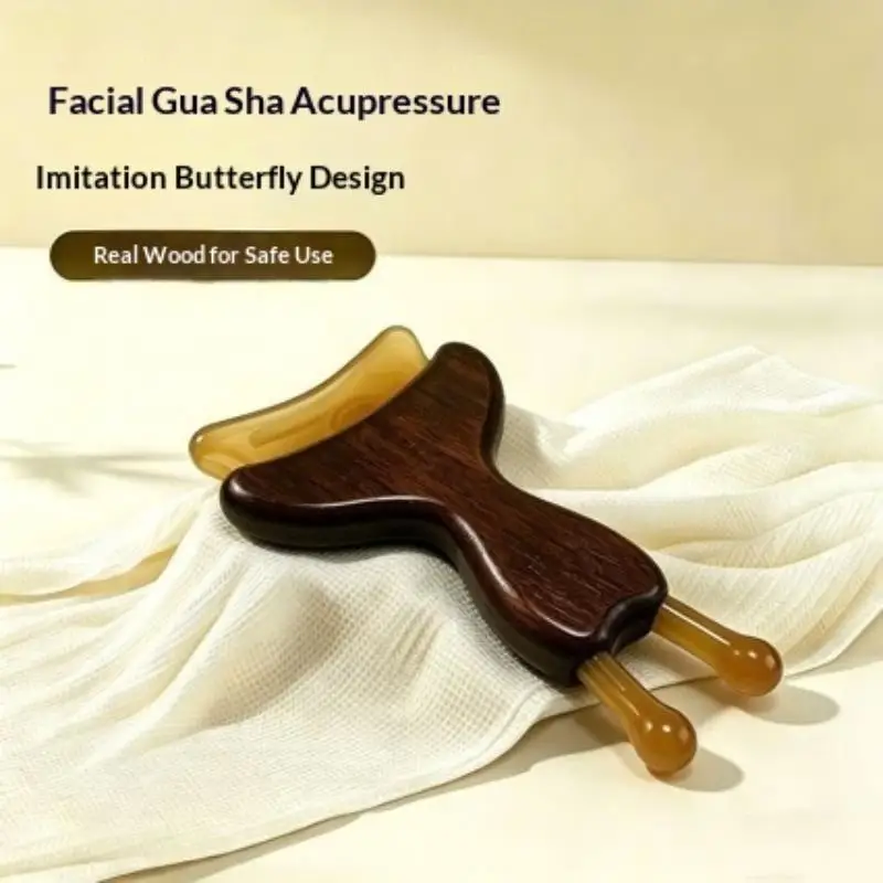 ★▲1PC Sandalwood Face Massager Nose & Face Massager - Eye Relief Tool Snail Facial Meridian Massage