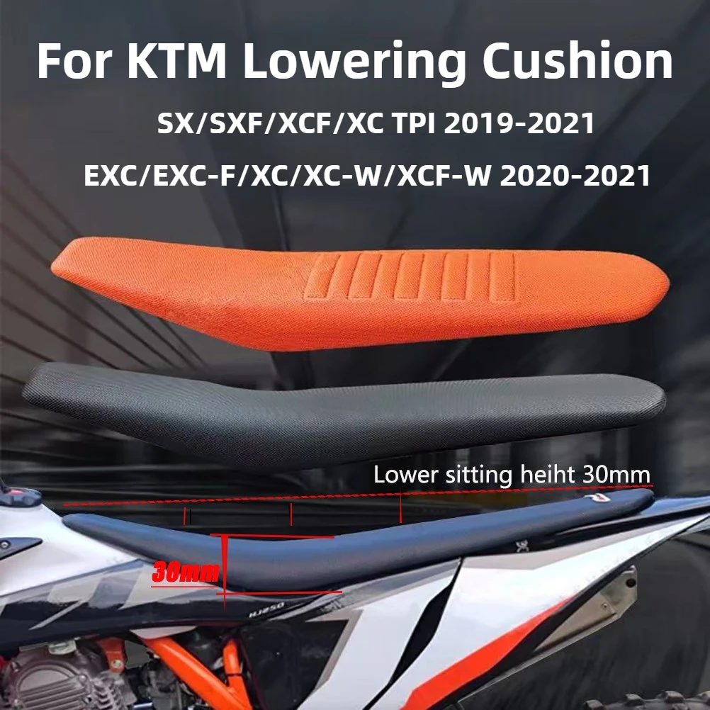 

Motorcycle For KTM 19-21 Bench Seat Reduce 30mm Than Original Lower Seats Cushion Antislip Waterproof Complete Saddle Cover Pad