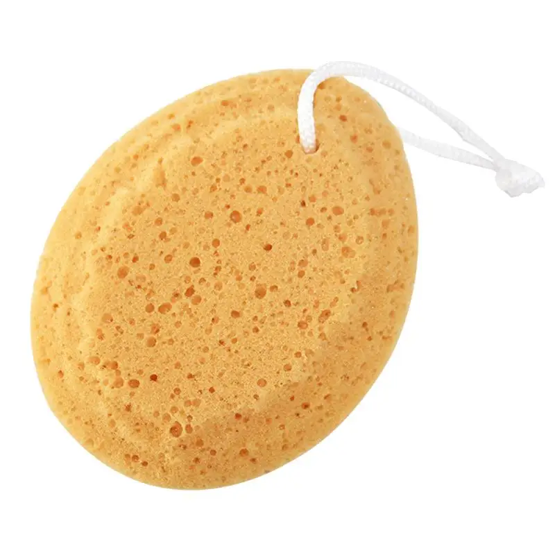 5pcs Soft Shower Sponges Seaweed Cotton Honeycomb Sponge Bath Exfoliating Sponge Body Scrubber With Hanging Rope Random Pattern