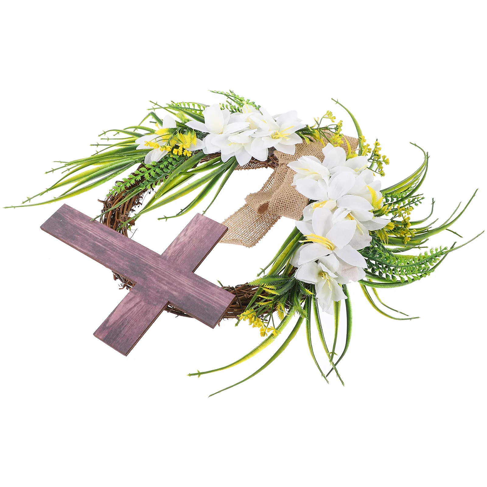 

Wooden Wreath Decoration Lovely Festival Garland For Christmas Holiday Door Wall Hanging Ornament