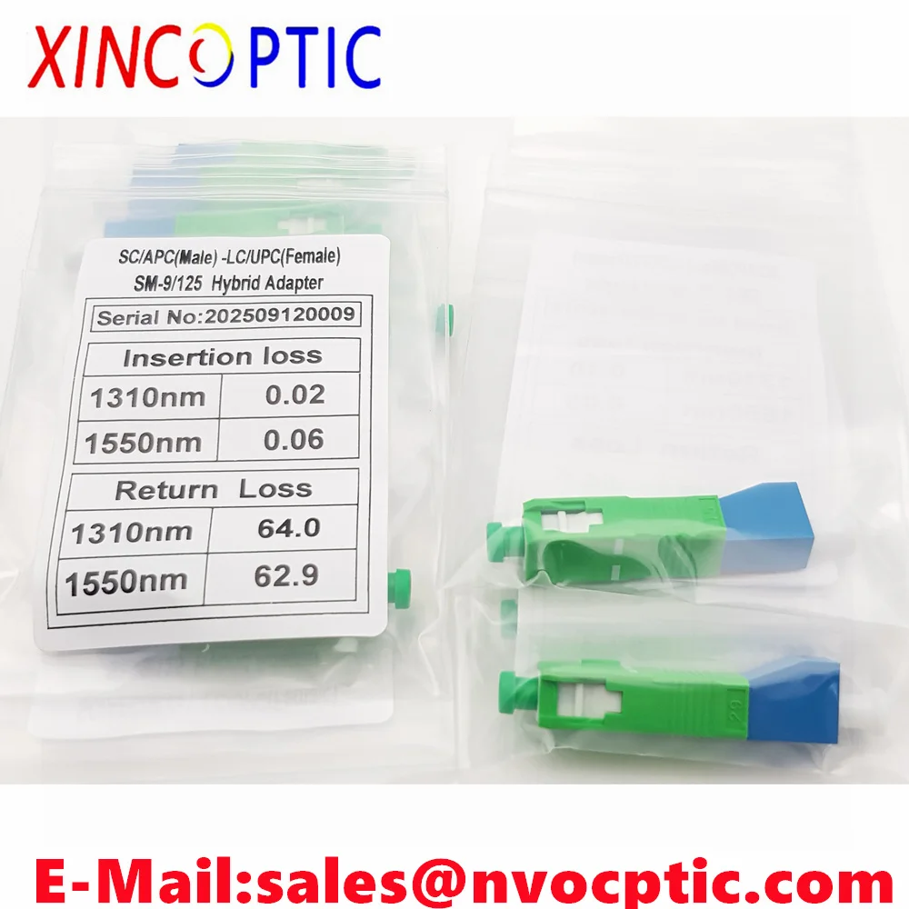 SC-LC Hybrid Fiber Adaptor,SCAPC Male to LCUPC Female Ceramic Ferrule Single/Multi Mode Optic Adapter Coupler Connector