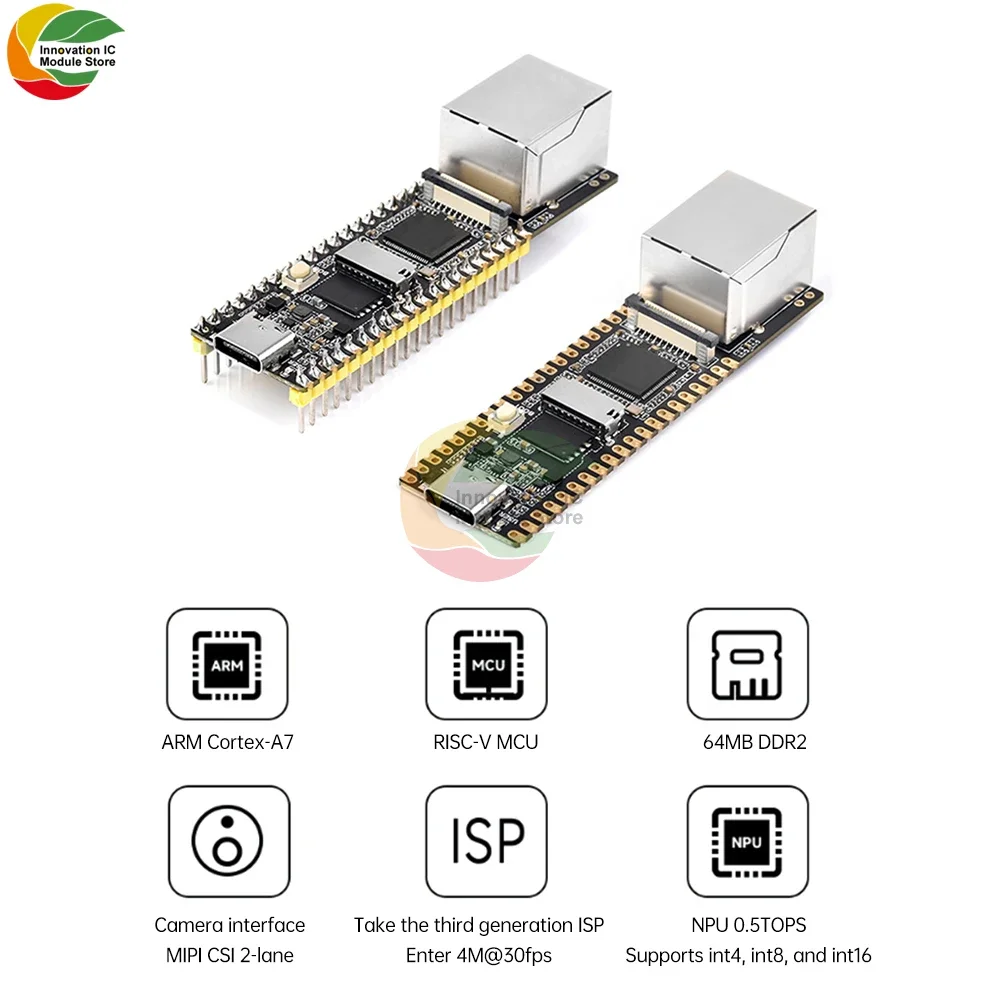 Placa de desarrollo Luckfox Pico Plus Cortex-A7, placa de demostración de inteligencia Artificial, procesador de visión RV1103 con Ethernet para Linux