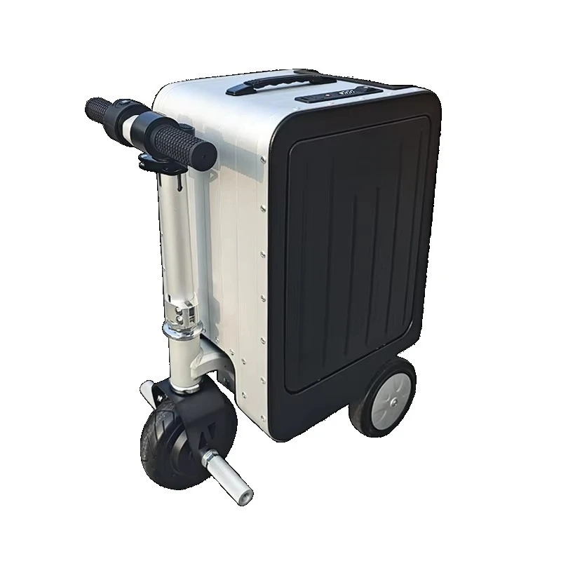 Smart Electric Trolley Bag - Aluminum Frame, 5.5''+5'' Wheels, USB/Type-C Ports