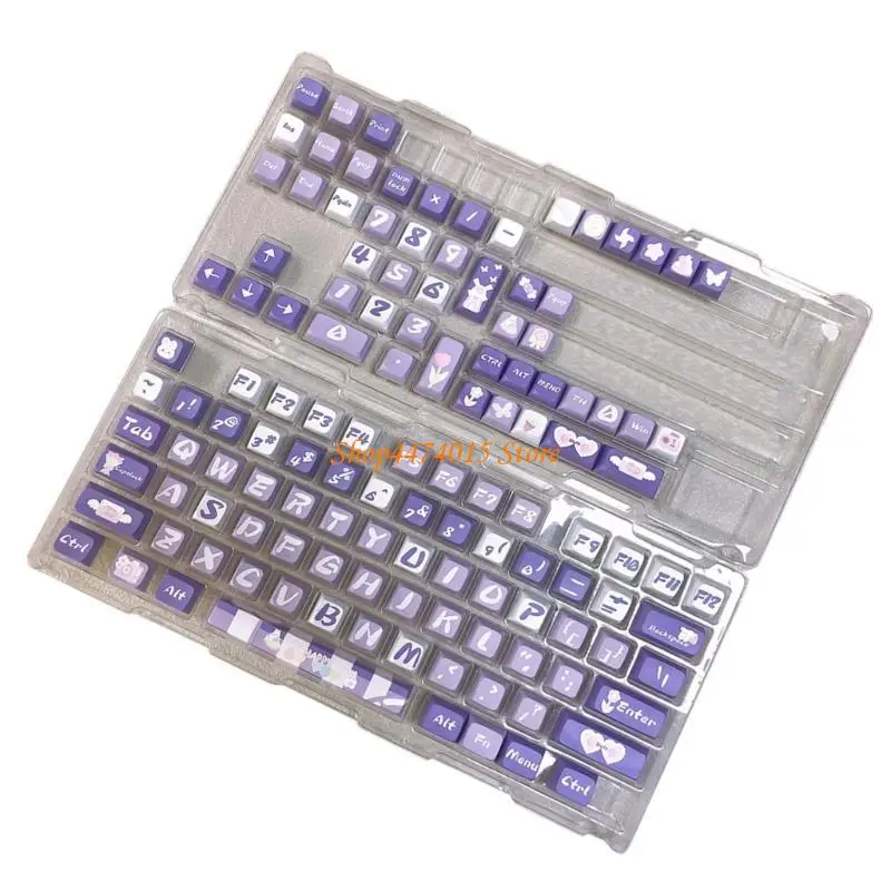 

K1AA 126Key MDA Profile Color Keycaps PBT Dye Sublimation Set для механической клавиатуры