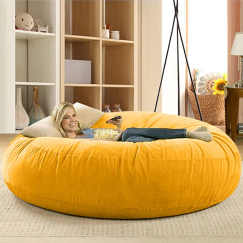 living room removable washable large bean bag cover furniture fat girls can be seat sofa bed cover