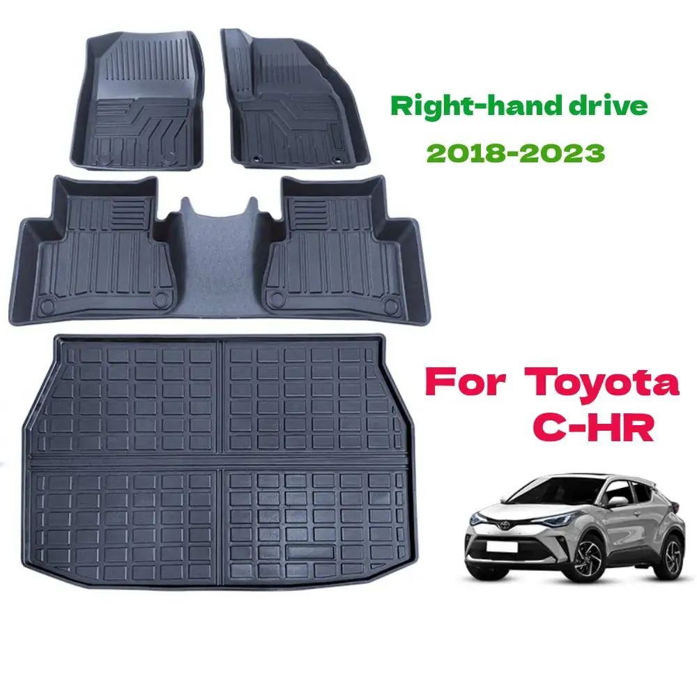 

Floor Mats Cargo Liner for Toyota CHR 2018-2023 TPE All Weather Floor Liners Trunk Mat for C-HR 2018 2019 2020 2021 2022 2023
