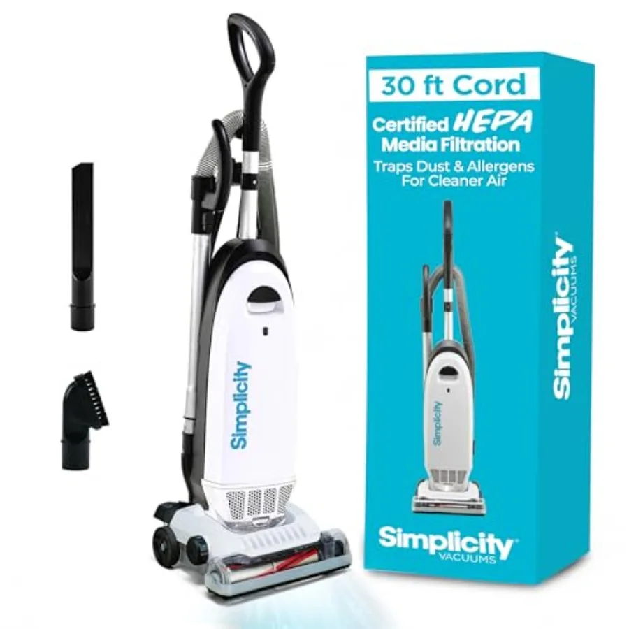 

Allergy Bagged Vacuum Cleaner for Home Carpet Rugs Hardwood Multi Surface Upright with Certified HEPA Filter Pet Friendly S20EZ