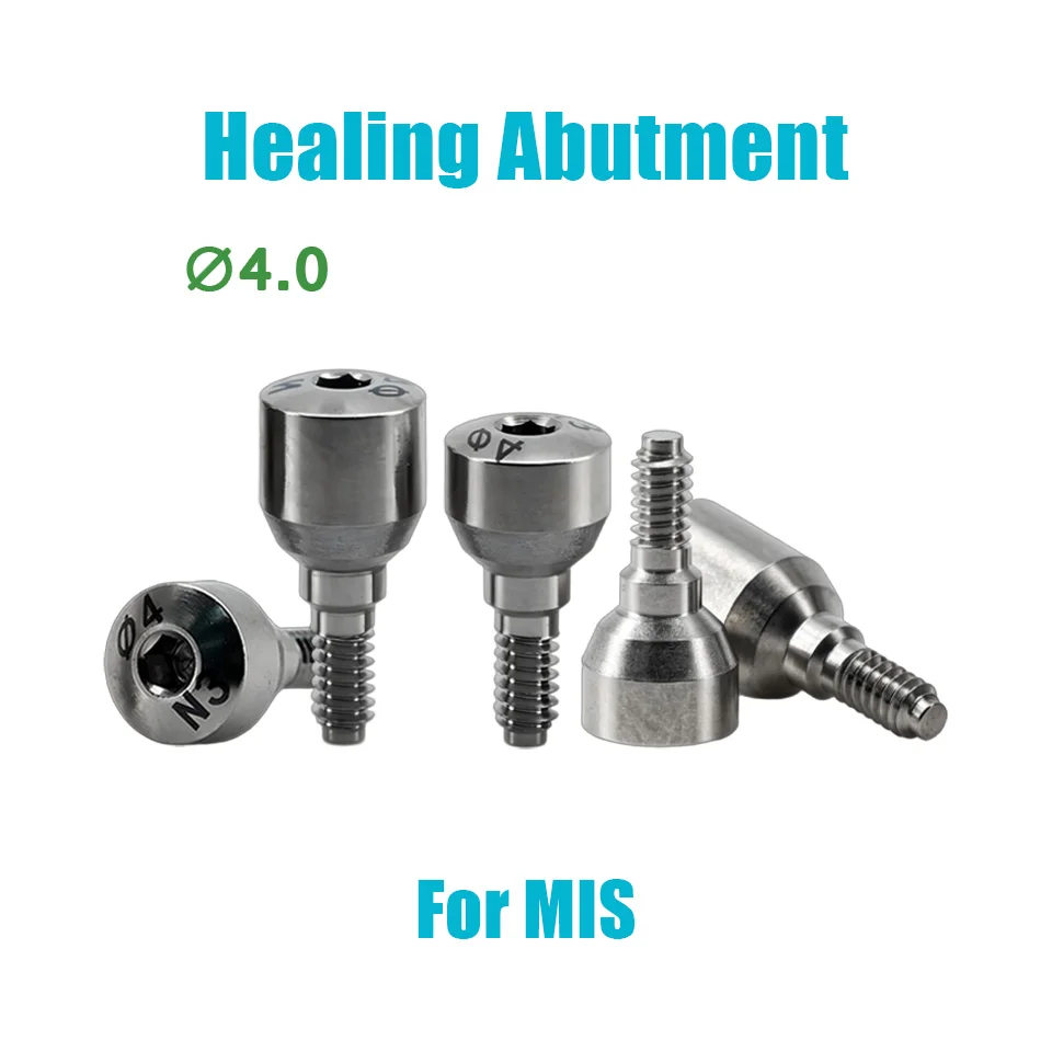 10Pcs Titanium Dental Implant Healing Abutment D4.0 Compatible with MIS SEVEN M4 Standard Gingival Former Emergency Abutment