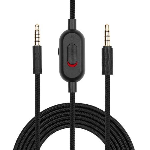 Imagen 1 del producto Logitech-Cable de repuesto para auriculares G Pro, G Pro X, G433, G233, Cable auxiliar de sonido para auriculares con controlador de volumen y Mu