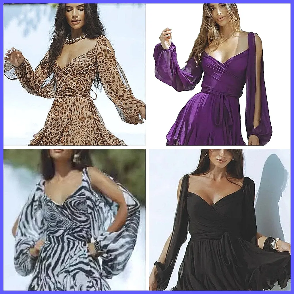 Women's Sexy Mesh Long Sleeve Mini Dress, Backless Suspender Slit Irregular Hem Casual Party Wear