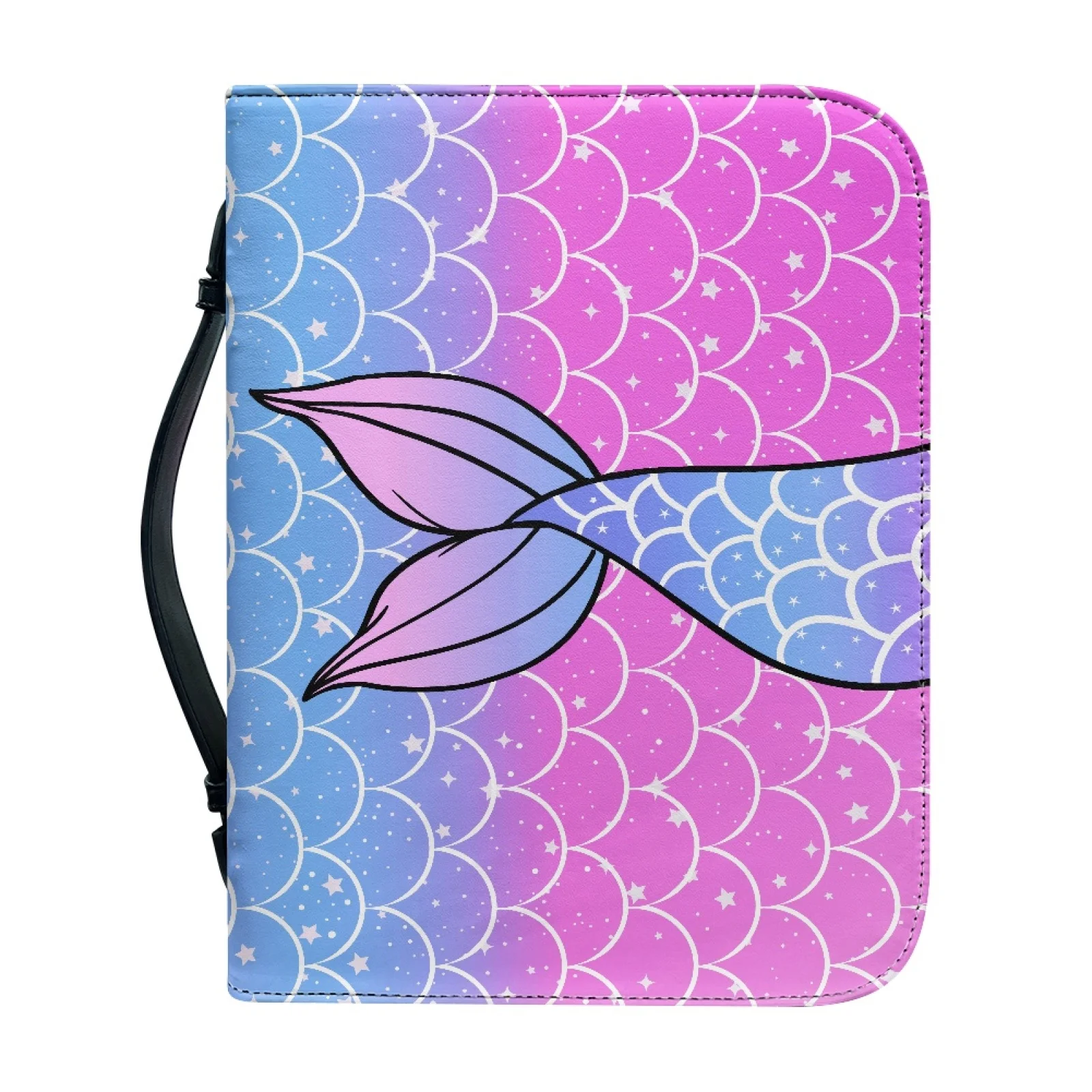 XIXIRIMIDO Mermaid Tail Large Capacity Bible Book Cover Carrier for Men Top Handle PU Leather Book Carrier New 2026 Collection