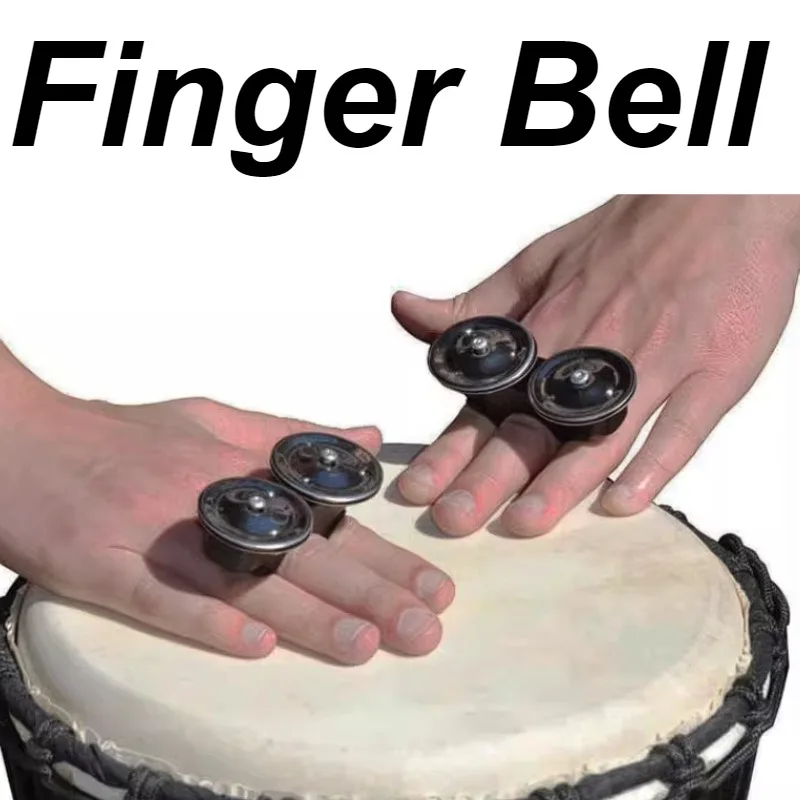 Campana de dedo de Metal, cascabeles de pandereta, tambores africanos, campanilla para Cajons Djembes Congas, instrumento Musical de percusión