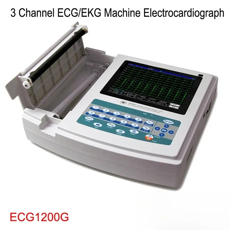 ЭКГ-машина ECG1200G Wi-Fi Цифровой электрокардиограф 12-канальный 12-канальный монитор энергии от вывода ЭКГ ПК SW Термопечать ЭКГ-машина ECG1200G Wi-Fi Цифровой электрокардиограф 12-канальный 12-канальный монитор энергии от вывода ЭКГ ПК SW Термопечать
