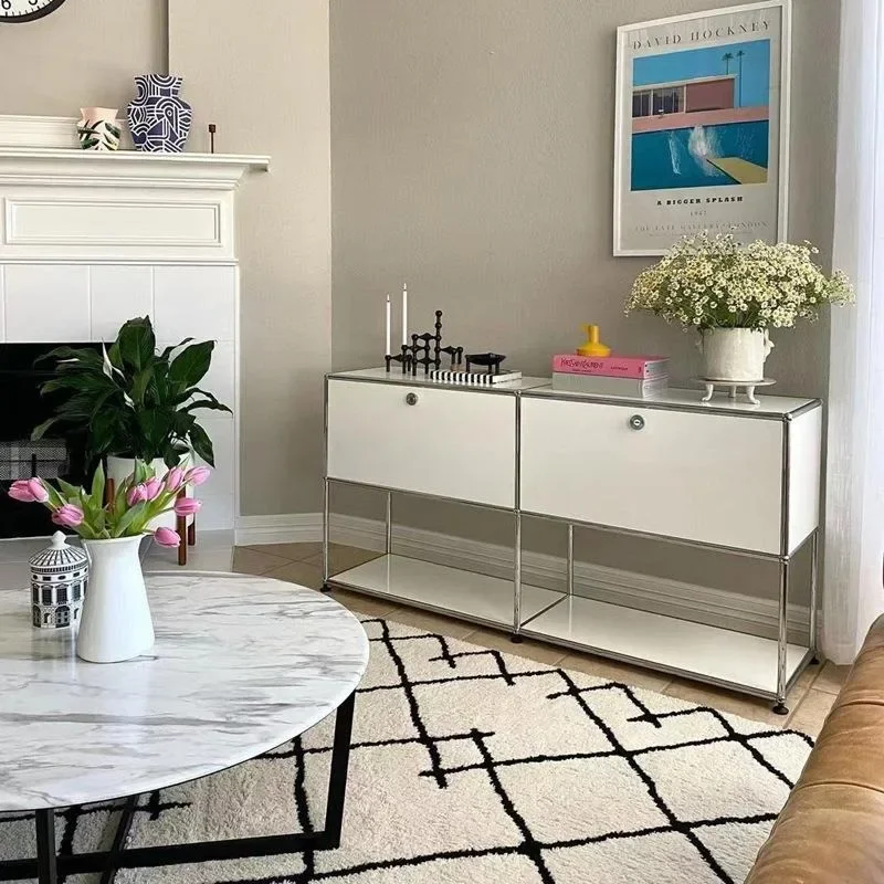 Internet celebrity second-hand minimalist TV cabinet, sideboard module combination cabinet, decorative storage cabinet