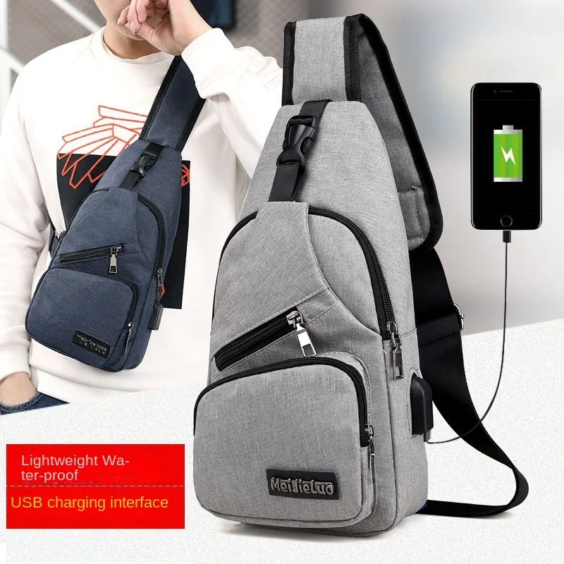 

Multi-functional Chest Bag Large Capacity Men's Shoulder Bag Solid Color Multi-pocket Crossbody Travel Fashion New Travel Bags