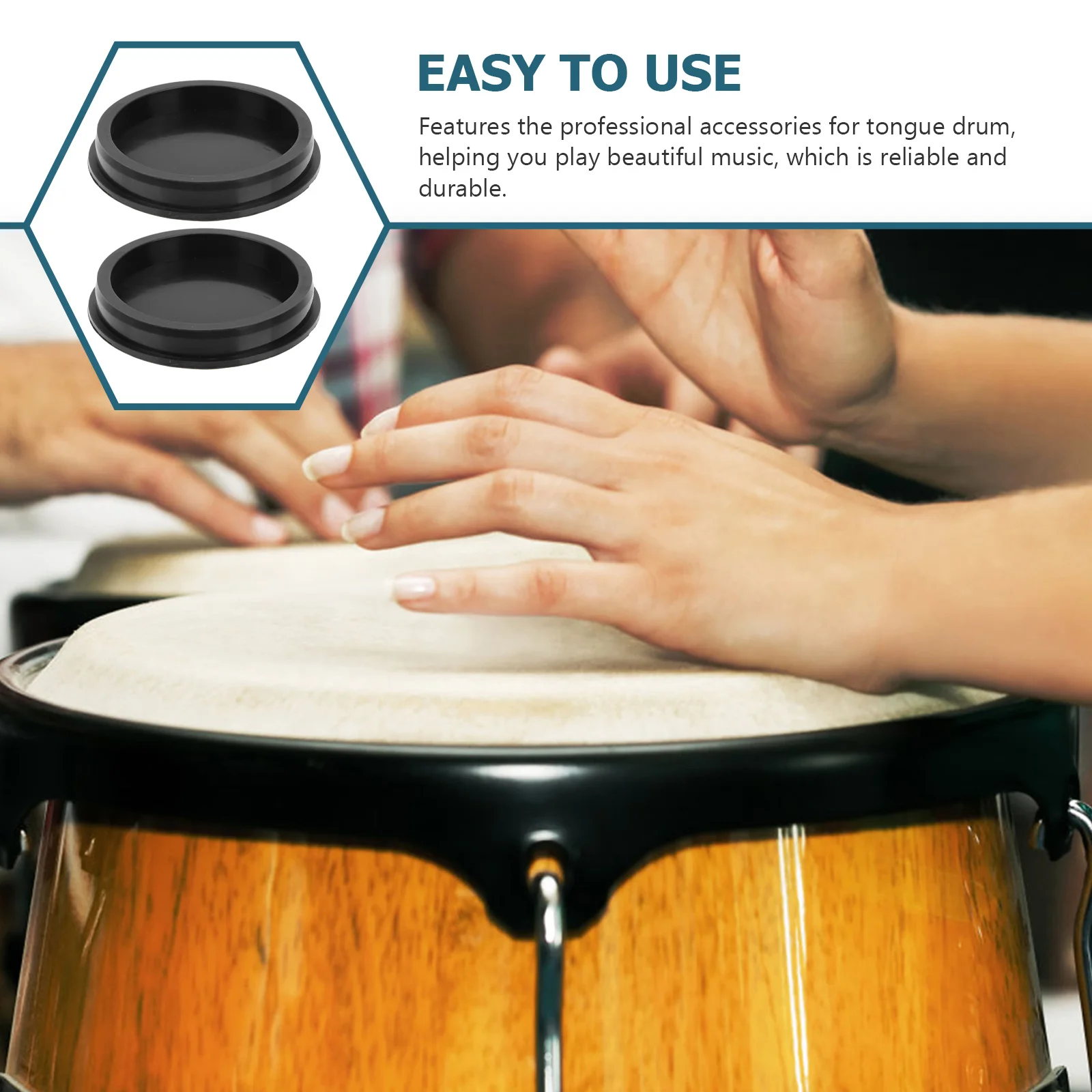 

2Pcs Ethereal Drum Accessories Durable Silicone Back Cover Sound Receiving Bottom Gel Rear Protector For Drum Practical Gift