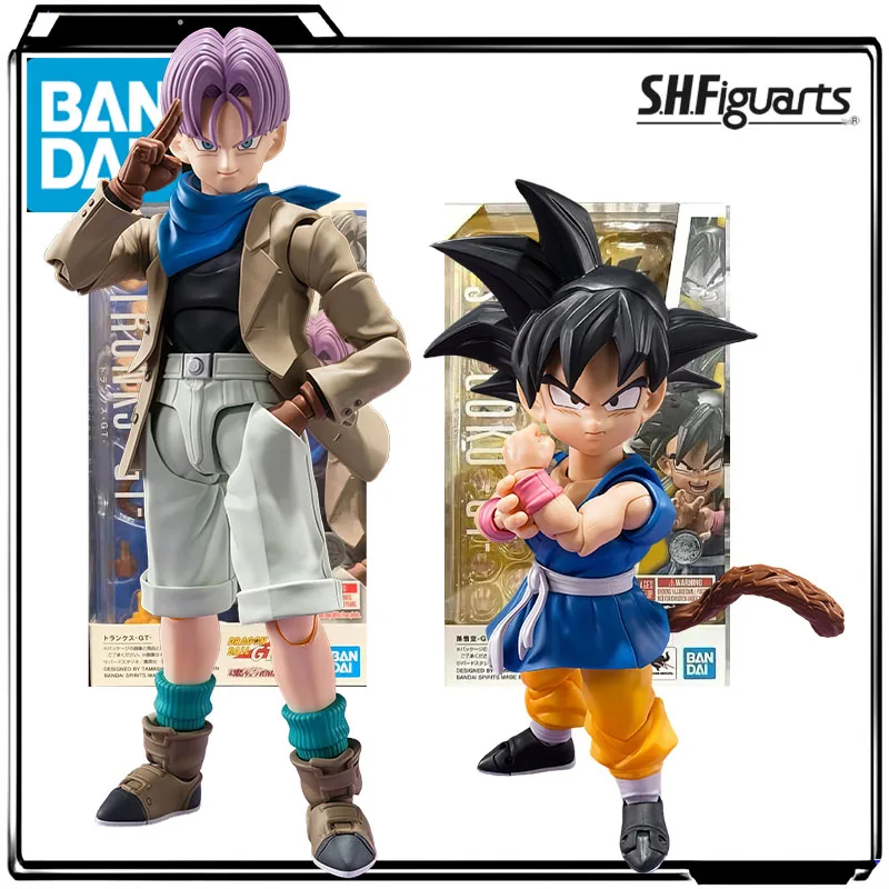 

Bandai натуральная аниме-фигурка S.H.Figuarts Dragon Ball GT Trunks & Sun Wukong, экшн-фигурки, игрушки для мальчиков, детский подарок, коллекционная