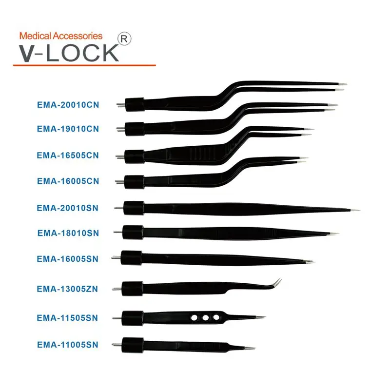 2023 V-LOCK non-stick Coagulation bipolar forceps straight for electrosurgical unit