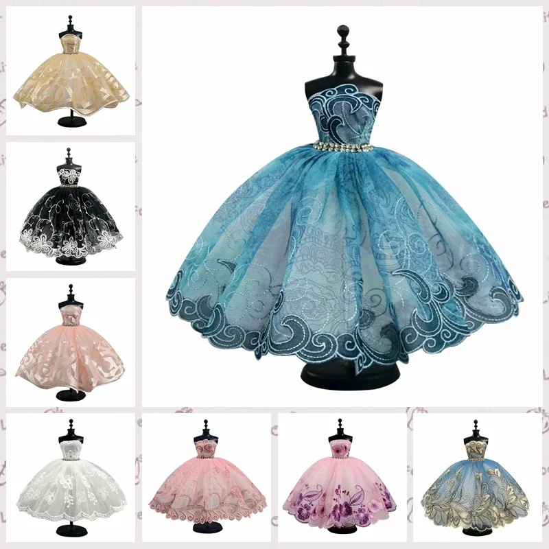 Fashion Ballet Tutu Dress For Barbie Doll Outfits Clothes 1/6 Doll Accessories Rhinestone 3-layer Skirt Ball Party Gown Girl Toy