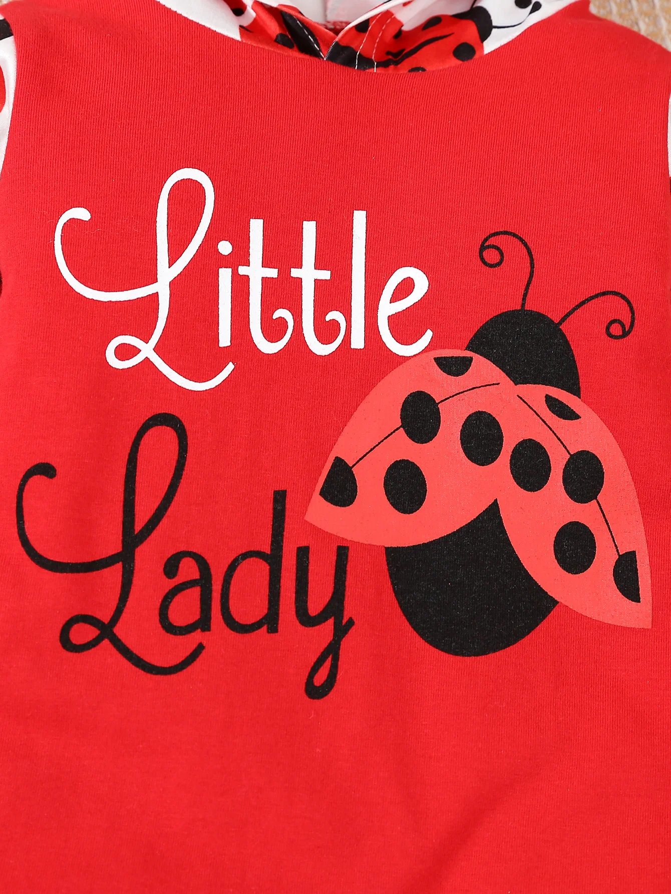 Autumn Baby Girl Adorable Long Sleeve Ladybug Print Hooded Romper Jumpsuit for Baby Girls Infant Newborn Baby Girl Clothes