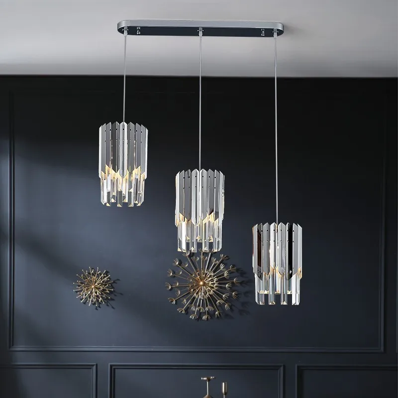 Modern LED Pendant Chandelier, Crystal Chandelier Lamp, Suspensão Pendurada, Jantar, Sala De Estar, Quarto, corredor, Bar, Decoração de Casa, E14 Luz