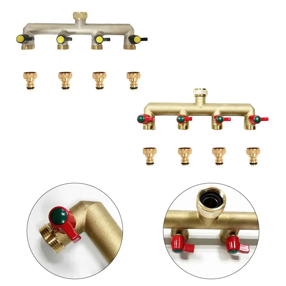 Imagem -06 - Distribuidor de Torneira para Mangueira de Jardim Conector de Água para Alta Pressão e Conexões de Água Quente e Fria Vias 4