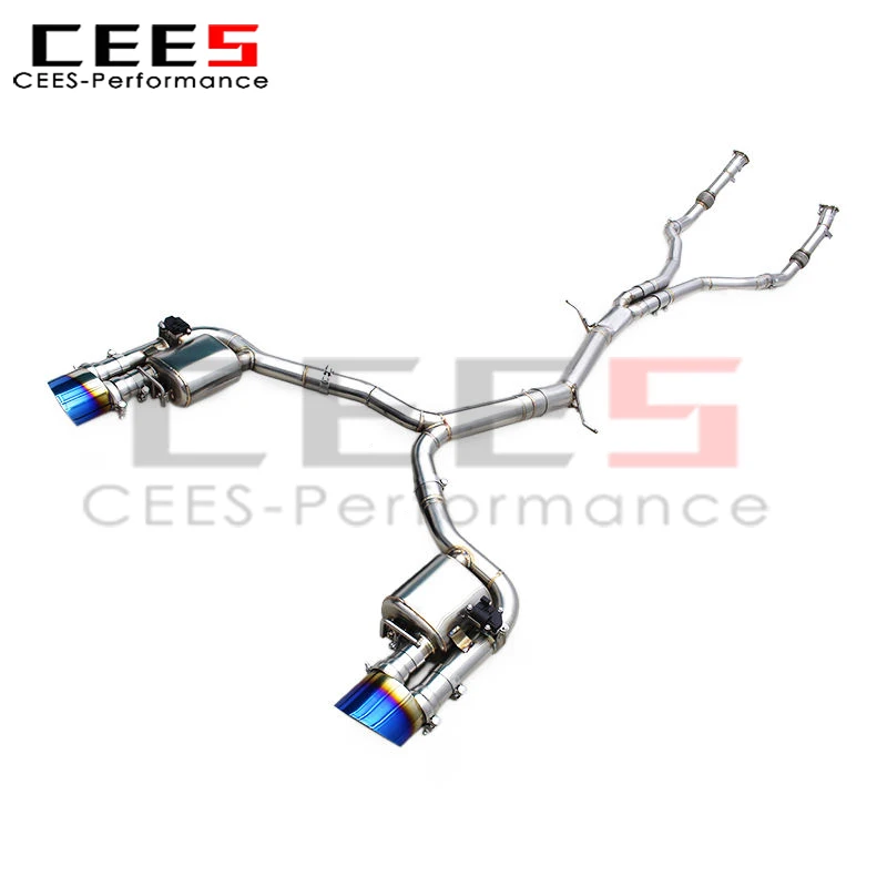 CEES Valved Exhaust for Audi RS4/RS5 B9/B9.5 2.9T 2017-2024 Racing Pipes Muffler with Valve Actuators