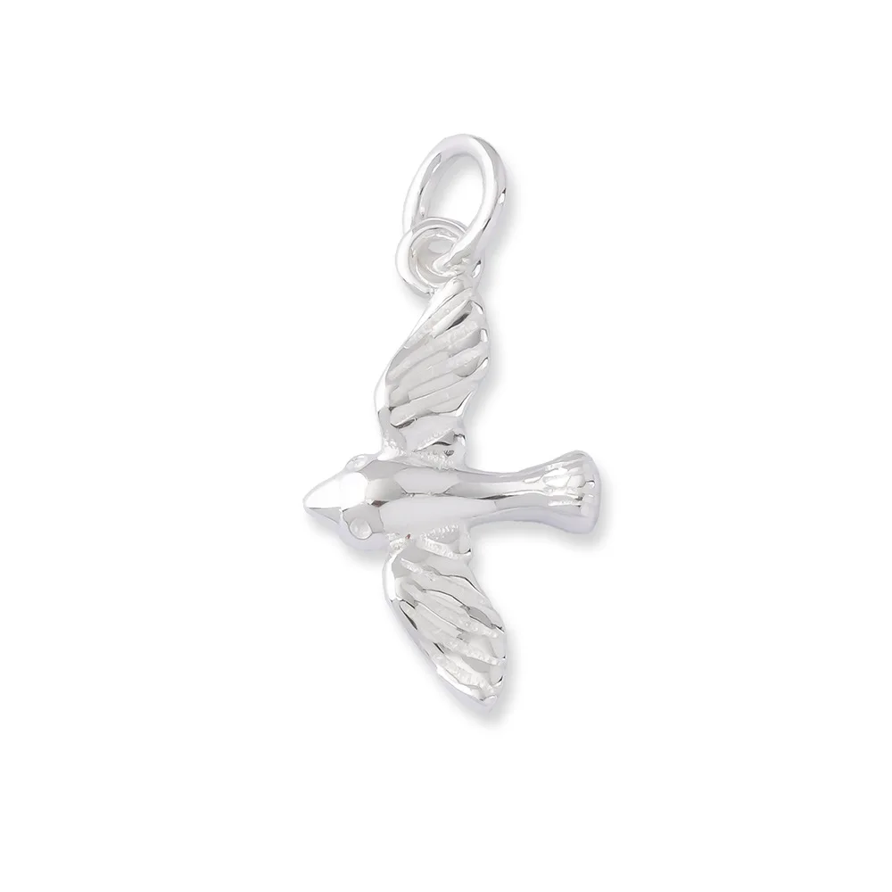 Silver Swallow Charm Pendant S925 Sterling Silver Bird Shape Finding for Handmade Bracelet and Necklace Crafting