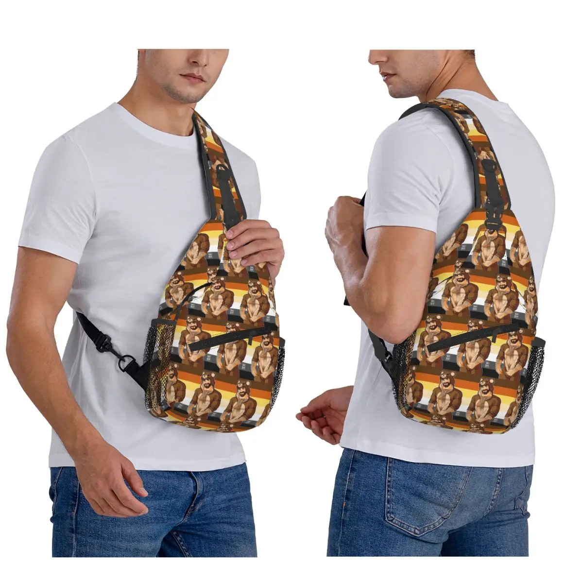 

Адам Likes Teddy Bears-Bear Pride нагрудная сумка Мужской рюкзак через плечо на слинге нагрудная сумка для путешествий и пешего туризма рюкзак сумка на плечо