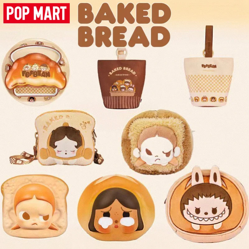 

POP MART The Baked Bread Series Blind Box Labubu Pucky Anime Peripheral Soft Throw Pillows Cute Decor Toys Girl's Birthday Gift
