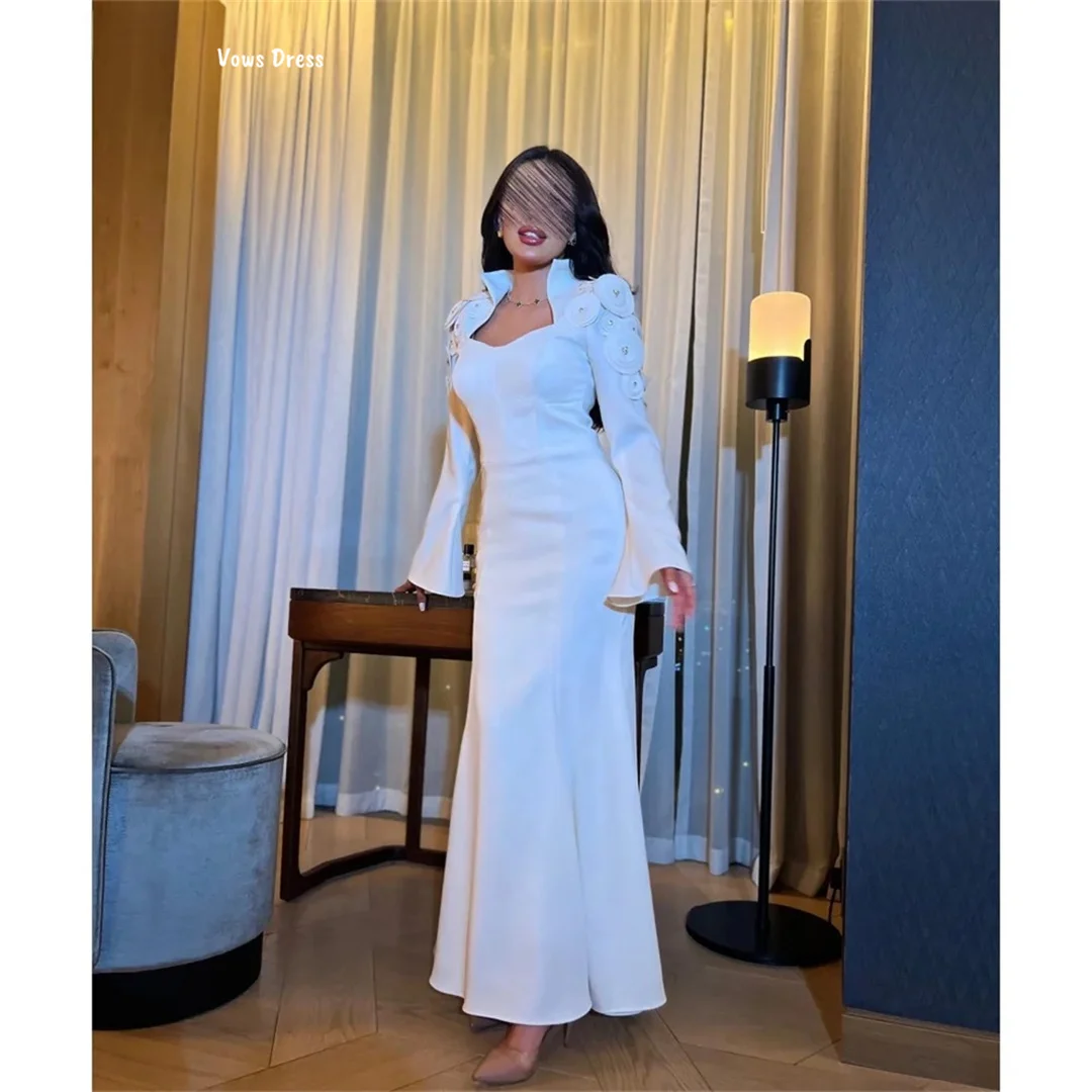 

Vows Luxury Prom Dresses 2025 Fish Tail Women's Prom Dress Custom Made Satin Cloth Wedding Evening Dress Woman Elegant Gown Gala