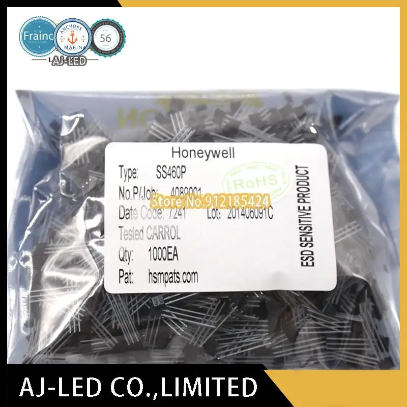 10pcs/lot SS460P bipolar latching Hall element for receiving counter, motor and fan control