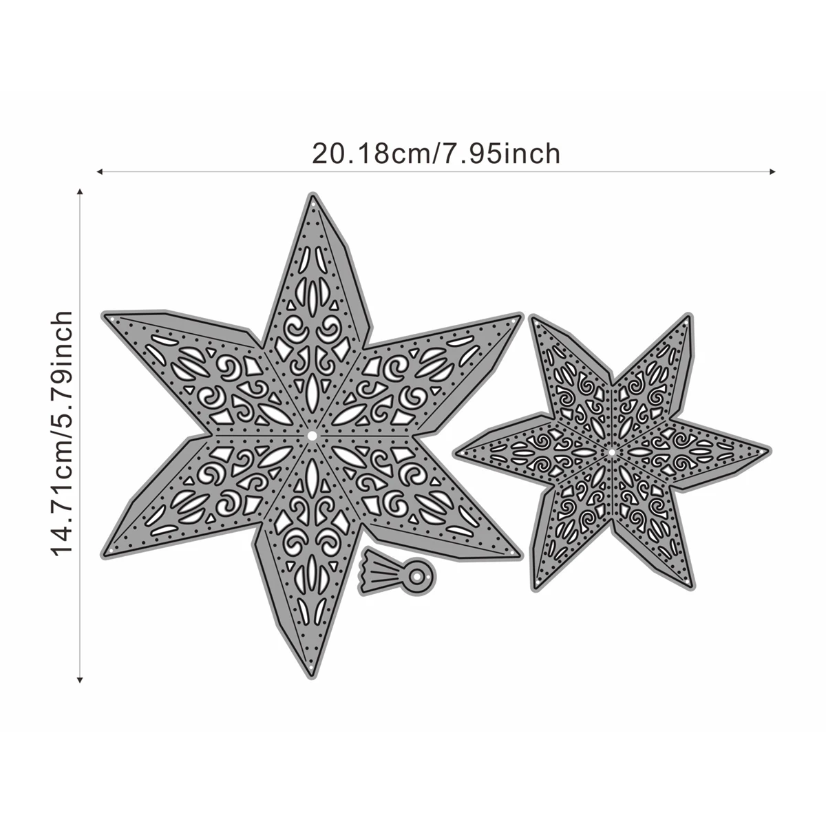 Panalisacraft Christmas lace 3D Star Metal Cutting Dies Stencils for DIY Scrapbooking/album Decorative Embossing DIY Paper Cards