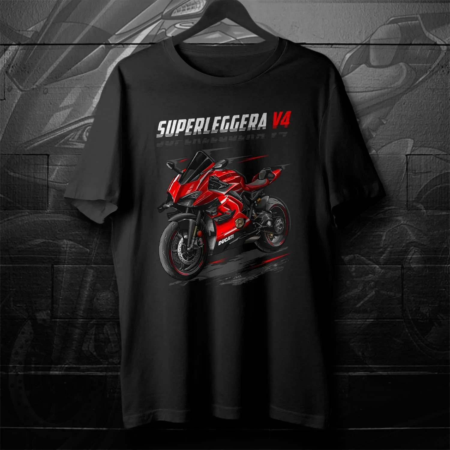 

2020-2024 Models Italy Superleggera V4 Motorcycle T-Shirt 100% Cotton O-Neck Short Sleeve Summer Casual Mens T-shirt Streetwear